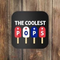 Coolest Pop Ever Popsicle Funny Retro Bomb Fathers Day Gift Coaster thumb 0