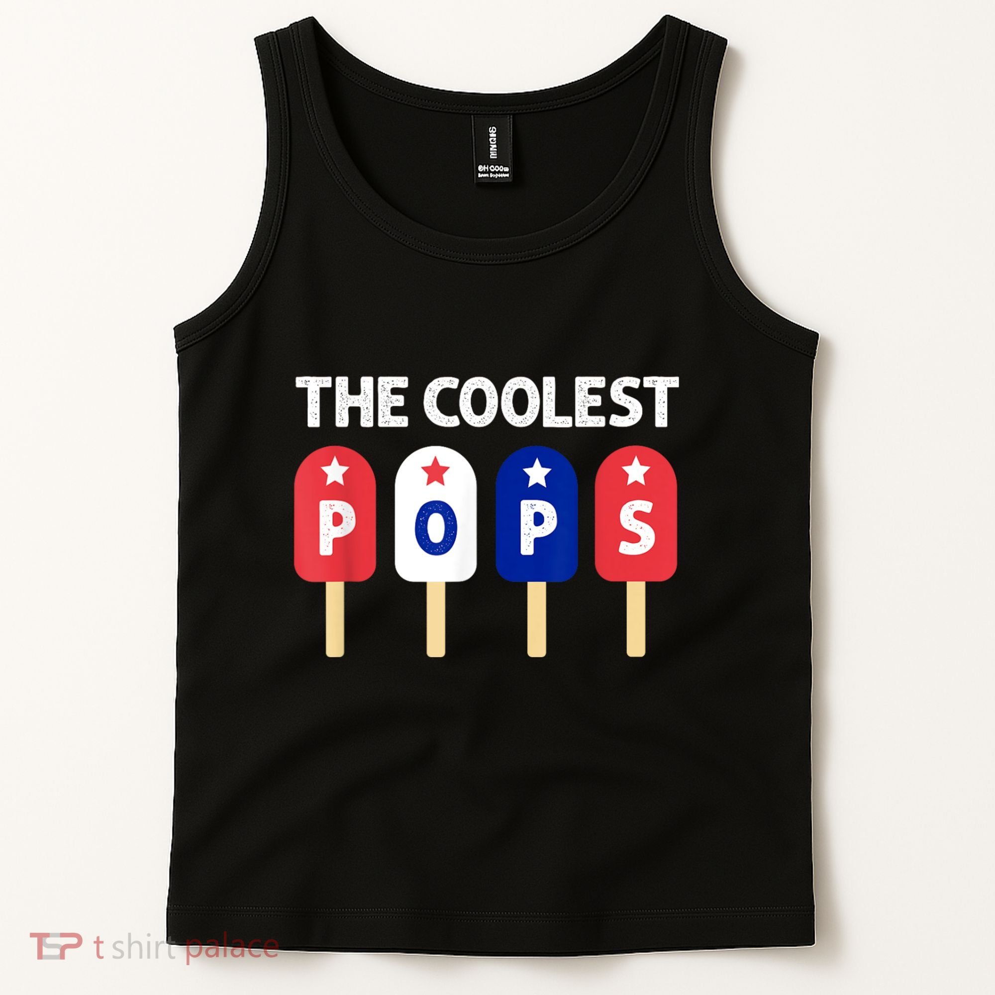 Coolest Pop Ever Popsicle Funny Retro Bomb Fathers Day Gift Tank Top