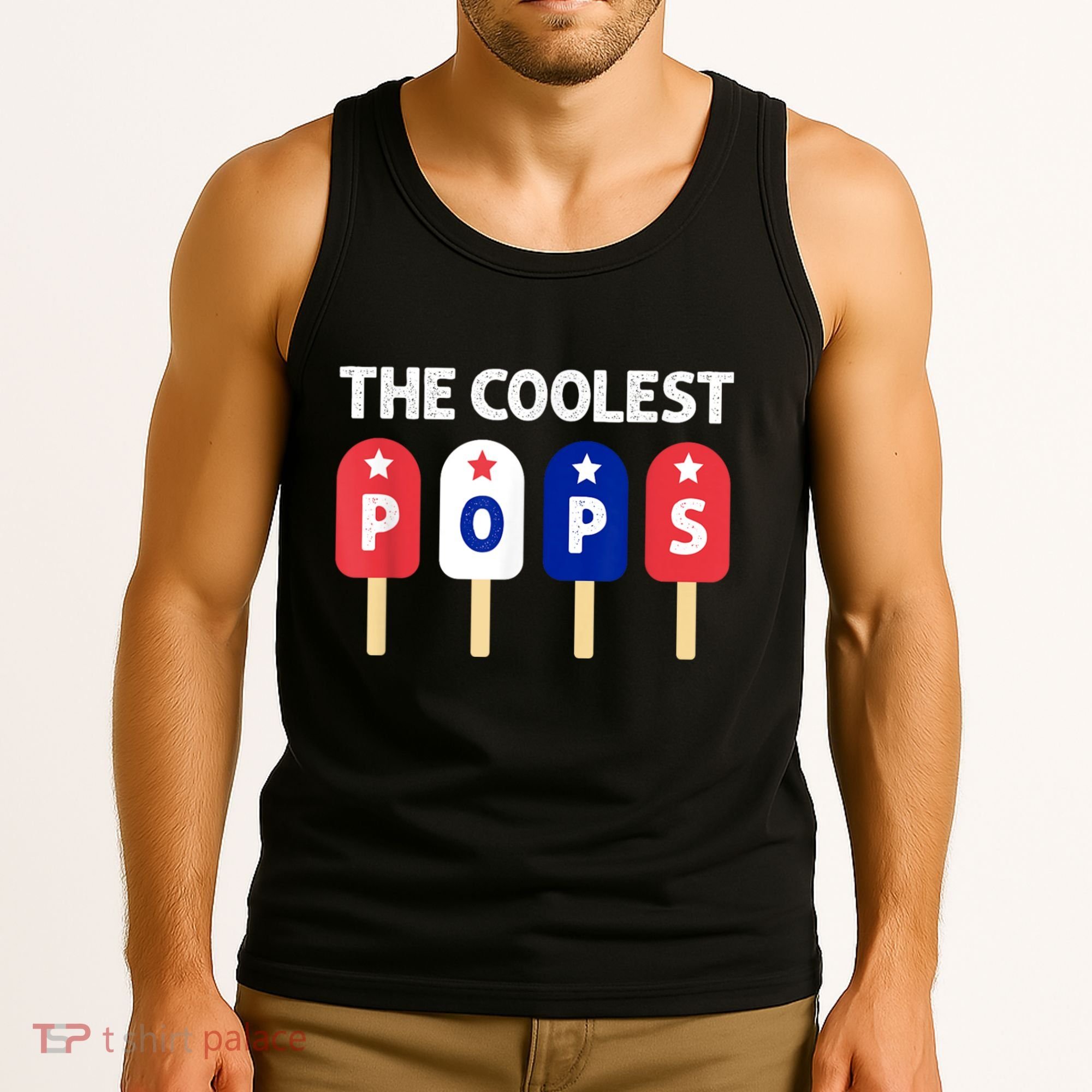 Coolest Pop Ever Popsicle Funny Retro Bomb Fathers Day Gift Tank Top