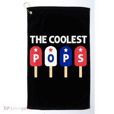 Coolest Pop Ever Popsicle Funny Retro Bomb Fathers Day Gift Golf Towel
