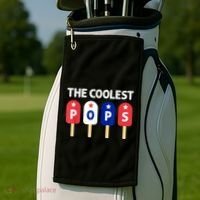 Coolest Pop Ever Popsicle Funny Retro Bomb Fathers Day Gift Golf Towel thumb 2