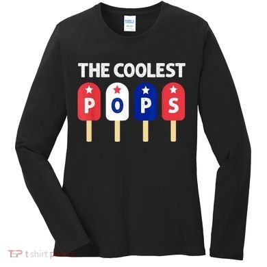 Coolest Pop Ever Popsicle Funny Retro Bomb Fathers Day Gift Women's Long Sleeve Shirt