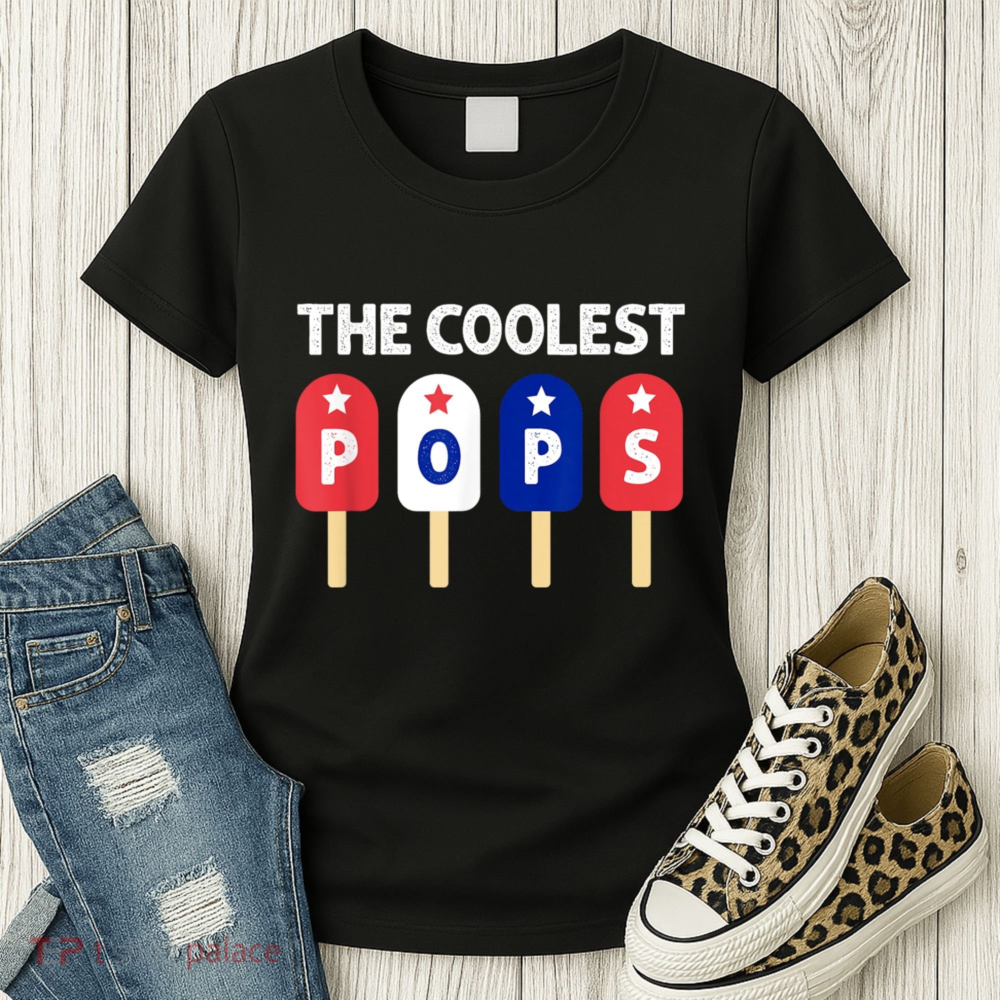 Coolest Pop Ever Popsicle Funny Retro Bomb Fathers Day Gift Women's T-Shirt