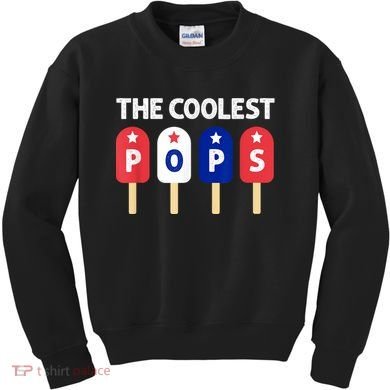 Coolest Pop Ever Popsicle Funny Retro Bomb Fathers Day Gift Kids Sweatshirt