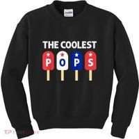 Coolest Pop Ever Popsicle Funny Retro Bomb Fathers Day Gift Kids Sweatshirt thumb 0