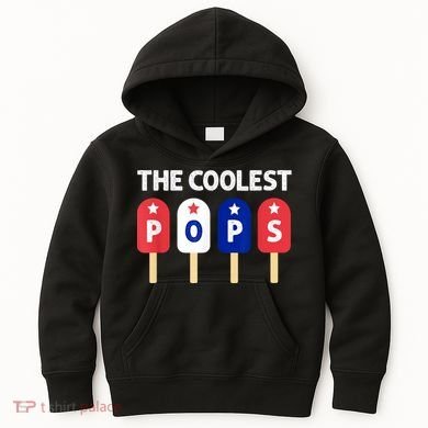 Coolest Pop Ever Popsicle Funny Retro Bomb Fathers Day Gift Kids Hoodie