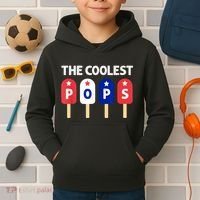 Coolest Pop Ever Popsicle Funny Retro Bomb Fathers Day Gift Kids Hoodie thumb 2
