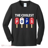 Coolest Pop Ever Popsicle Funny Retro Bomb Fathers Day Gift Kids Long Sleeve Shirt thumb 0