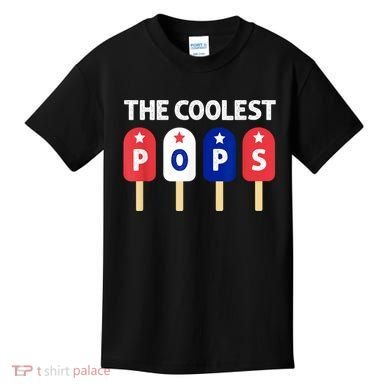 Coolest Pop Ever Popsicle Funny Retro Bomb Fathers Day Gift Kids T-Shirt