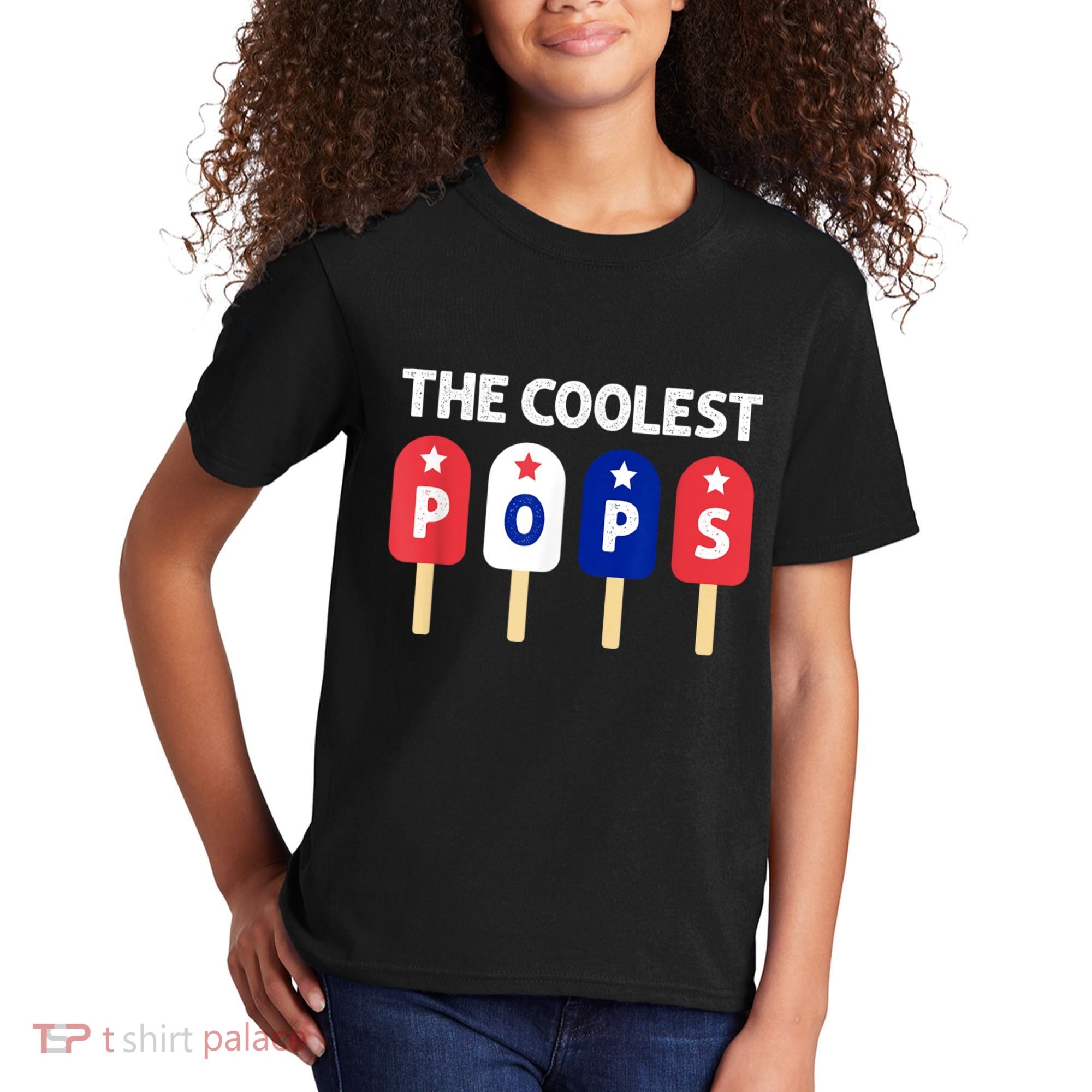 Coolest Pop Ever Popsicle Funny Retro Bomb Fathers Day Gift Kids T-Shirt