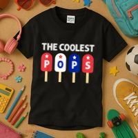 Coolest Pop Ever Popsicle Funny Retro Bomb Fathers Day Gift Kids T-Shirt thumb 3