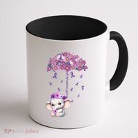 Cute Purple Elephant AlzheimerS Awareness I Will Remember Gift Coffee Mug thumb 1