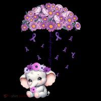 Cute Purple Elephant AlzheimerS Awareness I Will Remember Gift Coffee Mug thumb 5