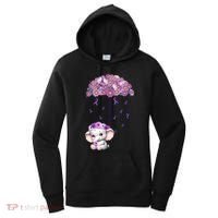 Cute Purple Elephant AlzheimerS Awareness I Will Remember Gift Women's Hoodie thumb 0