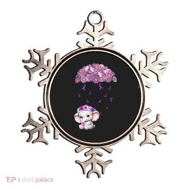 Cute Purple Elephant AlzheimerS Awareness I Will Remember Gift Ornament
