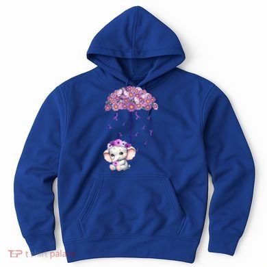 Cute Purple Elephant AlzheimerS Awareness I Will Remember Gift Hoodie