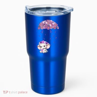 Cute Purple Elephant AlzheimerS Awareness I Will Remember Gift Tumbler