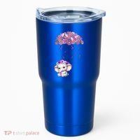 Cute Purple Elephant AlzheimerS Awareness I Will Remember Gift Tumbler thumb 0