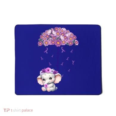 Cute Purple Elephant AlzheimerS Awareness I Will Remember Gift Mousepad