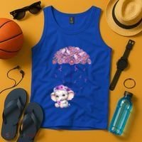 Cute Purple Elephant AlzheimerS Awareness I Will Remember Gift Tank Top thumb 4