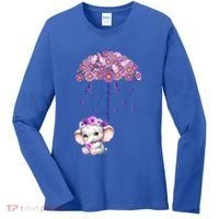Cute Purple Elephant AlzheimerS Awareness I Will Remember Gift Women's Long Sleeve Shirt thumb 0