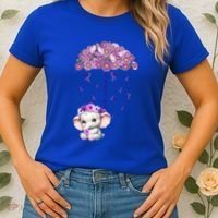 Cute Purple Elephant AlzheimerS Awareness I Will Remember Gift Women's T-Shirt thumb 2