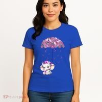 Cute Purple Elephant AlzheimerS Awareness I Will Remember Gift Women's T-Shirt thumb 4