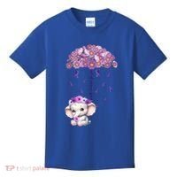 Cute Purple Elephant AlzheimerS Awareness I Will Remember Gift Kids T-Shirt thumb 0