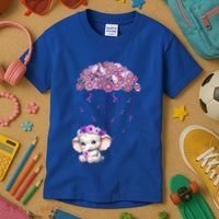 Cute Purple Elephant AlzheimerS Awareness I Will Remember Gift Kids T-Shirt thumb 3
