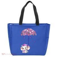 Cute Purple Elephant AlzheimerS Awareness I Will Remember Gift Tote Bag thumb 0