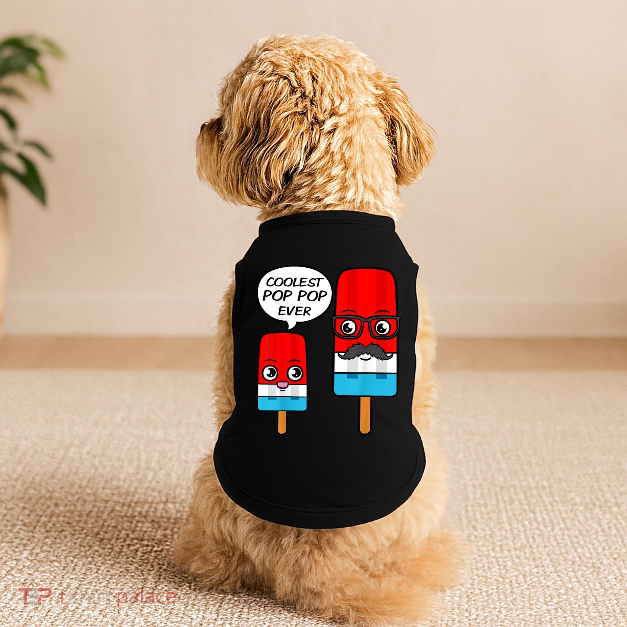 Coolest Pop Ever Popsicle Funny Retro Bomb Fathers Day Gift Doggie Tank