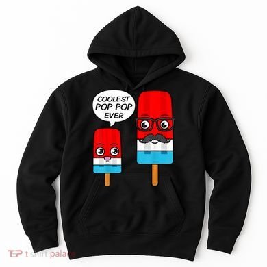 Coolest Pop Ever Popsicle Funny Retro Bomb Fathers Day Gift Hoodie