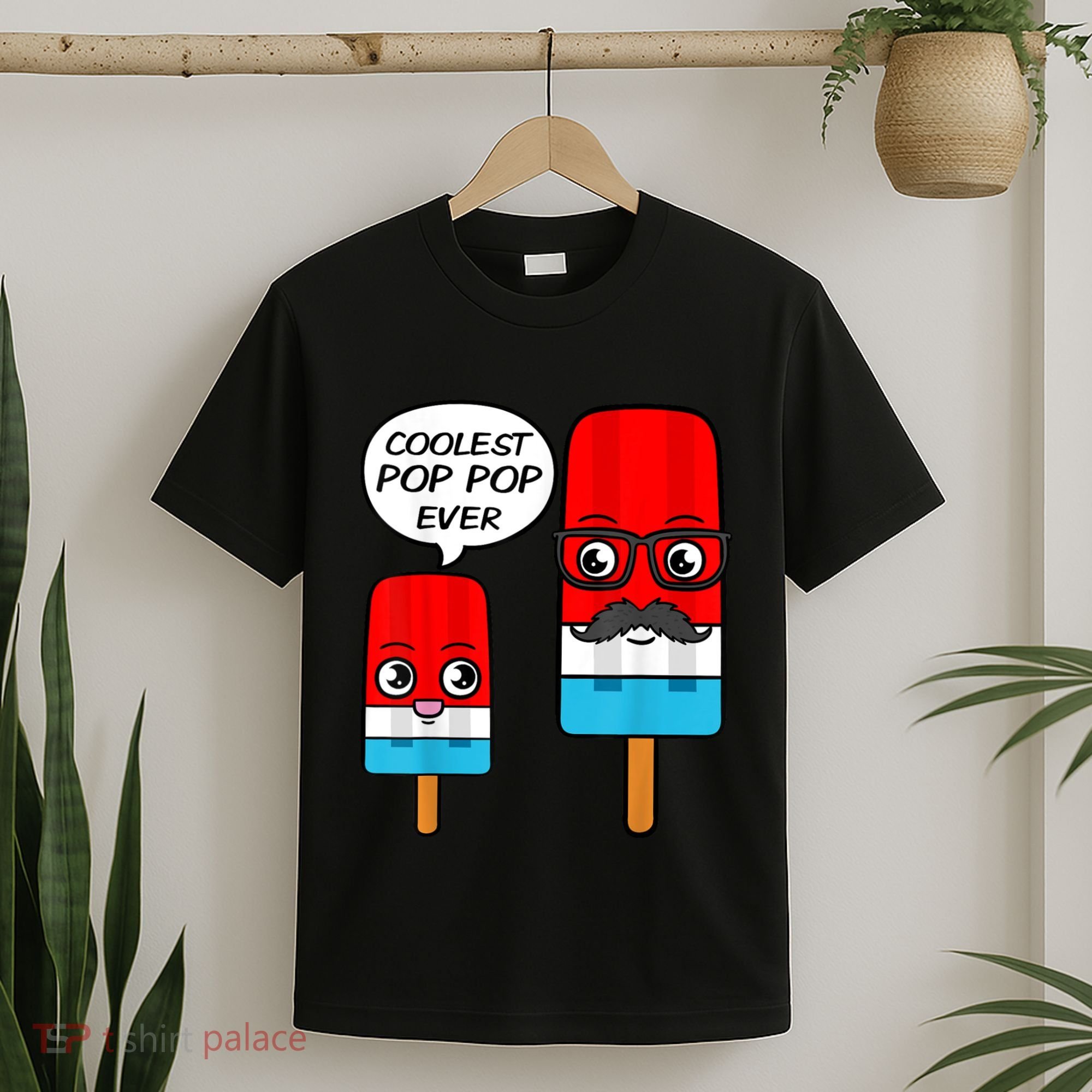 Coolest Pop Ever Popsicle Funny Retro Bomb Fathers Day Gift T-Shirt