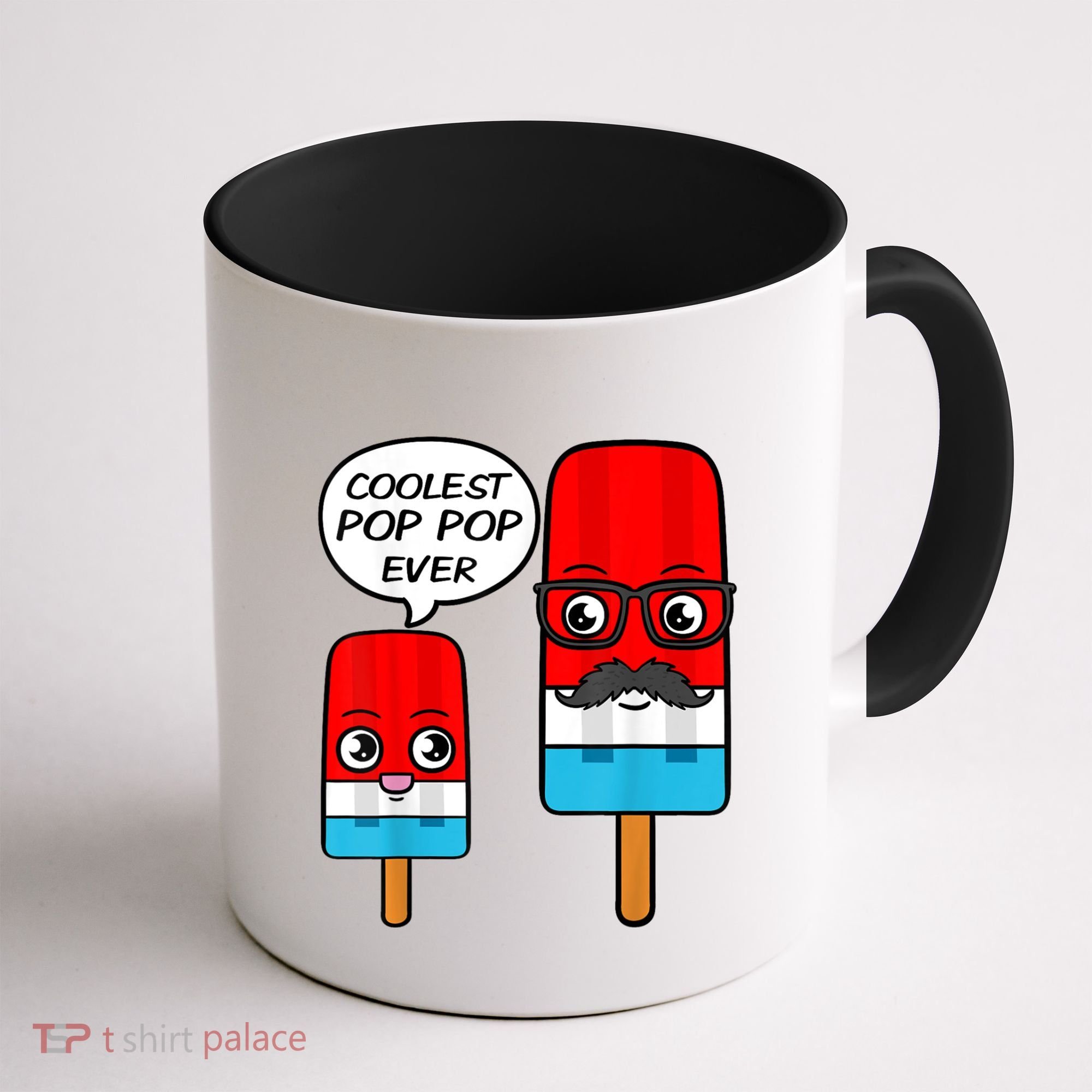 Coolest Pop Ever Popsicle Funny Retro Bomb Fathers Day Gift Coffee Mug