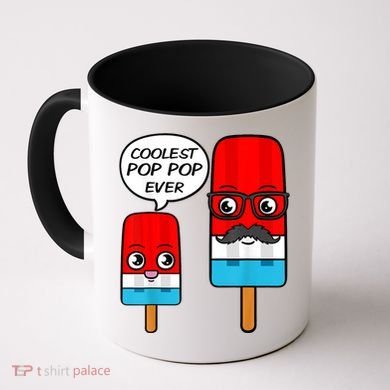 Coolest Pop Ever Popsicle Funny Retro Bomb Fathers Day Gift Coffee Mug
