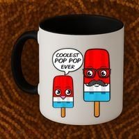 Coolest Pop Ever Popsicle Funny Retro Bomb Fathers Day Gift Coffee Mug thumb 2