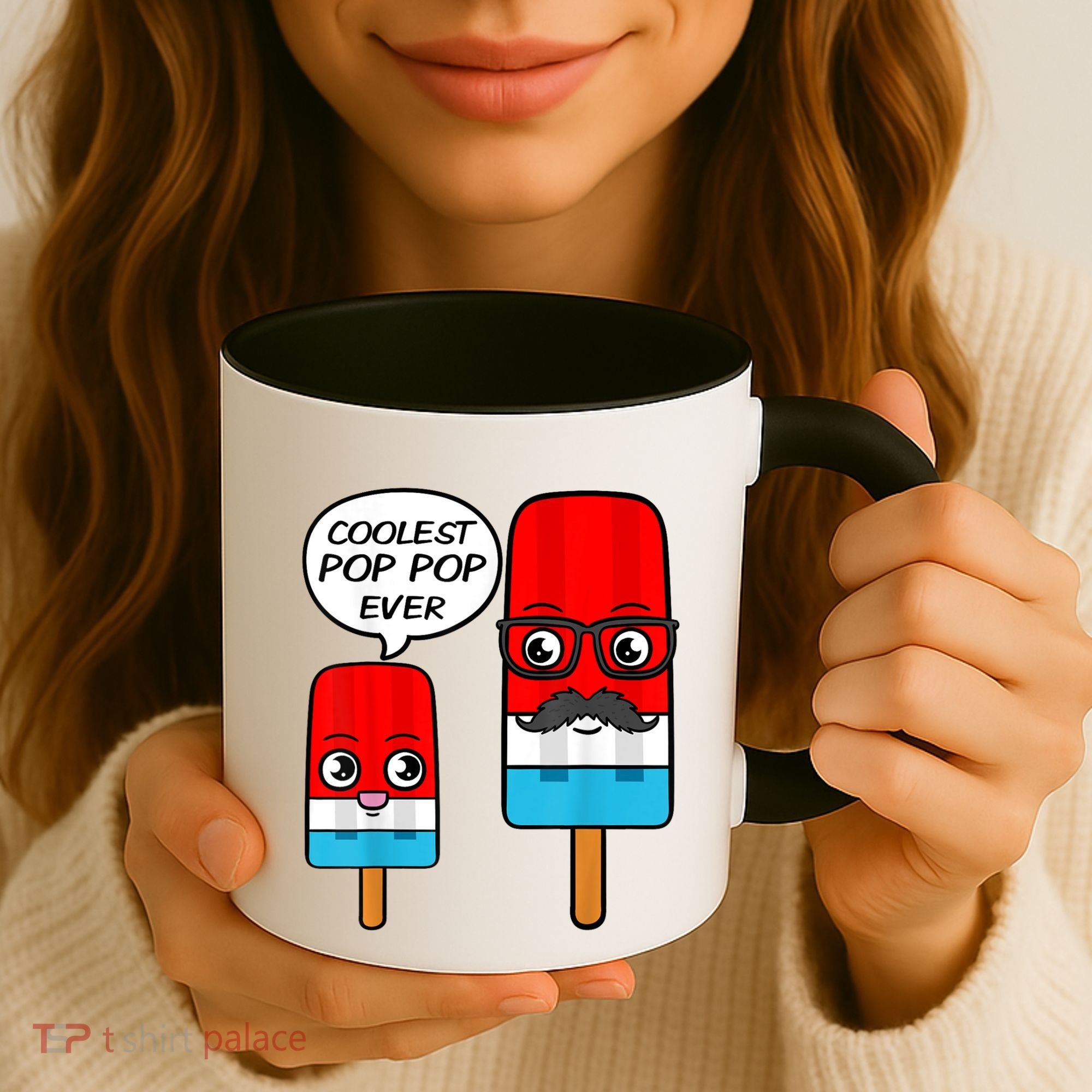 Coolest Pop Ever Popsicle Funny Retro Bomb Fathers Day Gift Coffee Mug