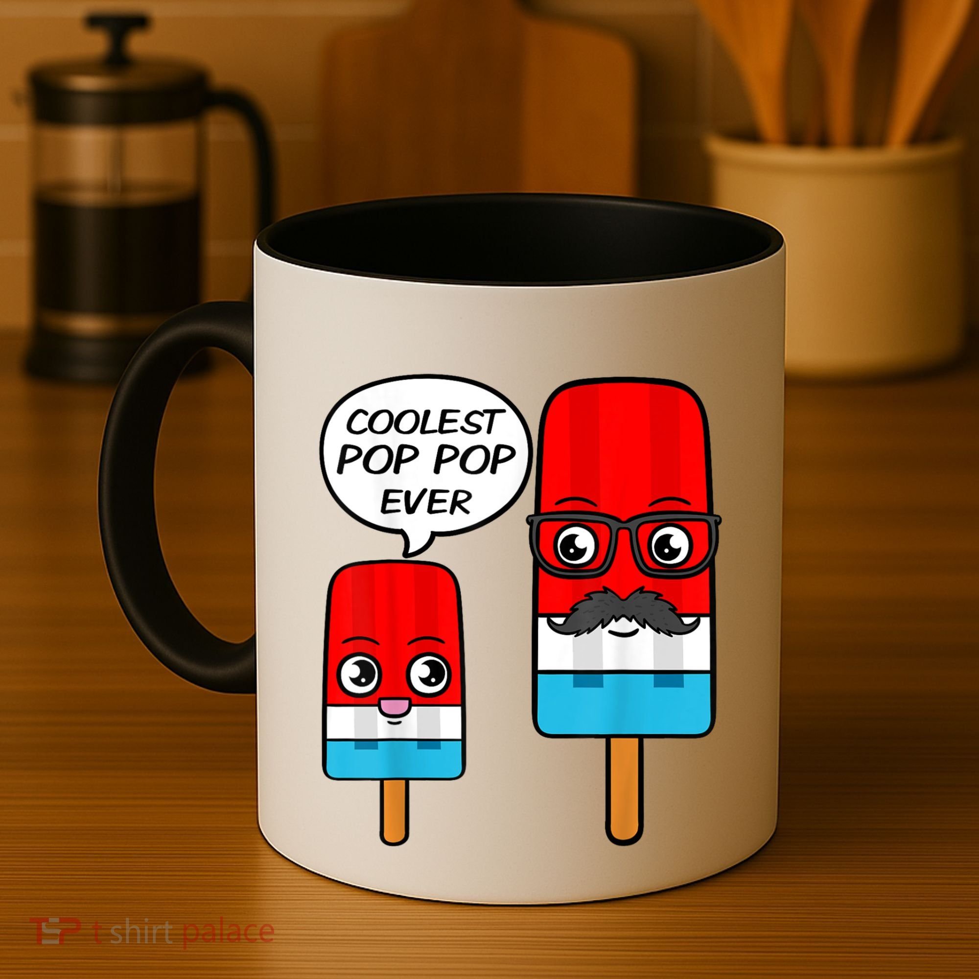 Coolest Pop Ever Popsicle Funny Retro Bomb Fathers Day Gift Coffee Mug