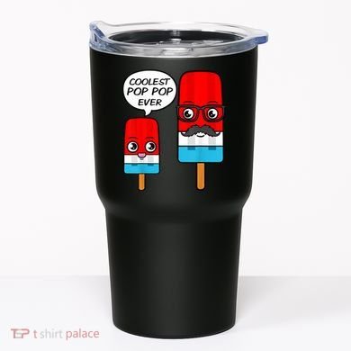 Coolest Pop Ever Popsicle Funny Retro Bomb Fathers Day Gift Tumbler