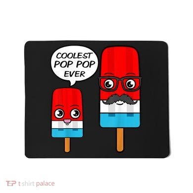 Coolest Pop Ever Popsicle Funny Retro Bomb Fathers Day Gift Mousepad