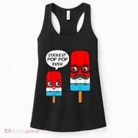 Coolest Pop Ever Popsicle Funny Retro Bomb Fathers Day Gift Women's Tank Top thumb 0