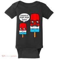 Coolest Pop Ever Popsicle Funny Retro Bomb Fathers Day Gift Baby Bodysuit thumb 0