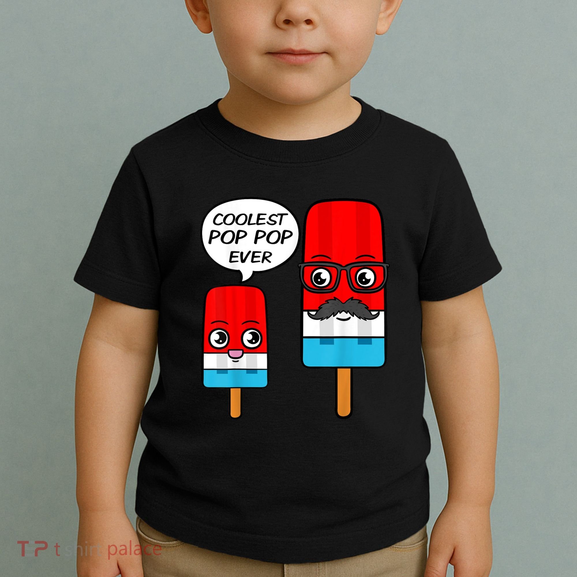 Coolest Pop Ever Popsicle Funny Retro Bomb Fathers Day Gift Toddler T-Shirt