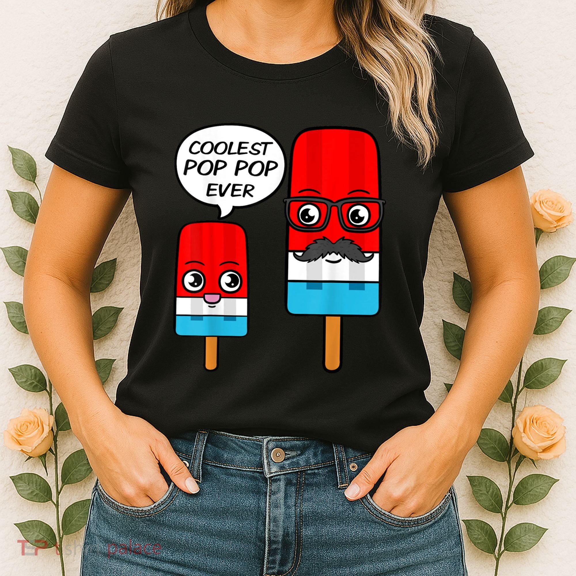 Coolest Pop Ever Popsicle Funny Retro Bomb Fathers Day Gift Women's T-Shirt