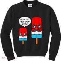 Coolest Pop Ever Popsicle Funny Retro Bomb Fathers Day Gift Kids Sweatshirt thumb 0