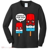 Coolest Pop Ever Popsicle Funny Retro Bomb Fathers Day Gift Kids Long Sleeve Shirt thumb 0