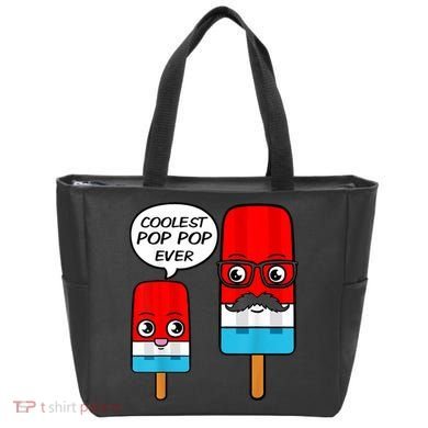 Coolest Pop Ever Popsicle Funny Retro Bomb Fathers Day Gift Tote Bag