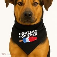 Coolest Pop Ever Popsicle Funny Retro Bomb Fathers Day Gift USA-Made Doggie Bandana thumb 1