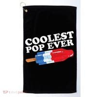 Coolest Pop Ever Popsicle Funny Retro Bomb Fathers Day Gift Golf Towel thumb 0
