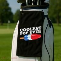 Coolest Pop Ever Popsicle Funny Retro Bomb Fathers Day Gift Golf Towel thumb 2